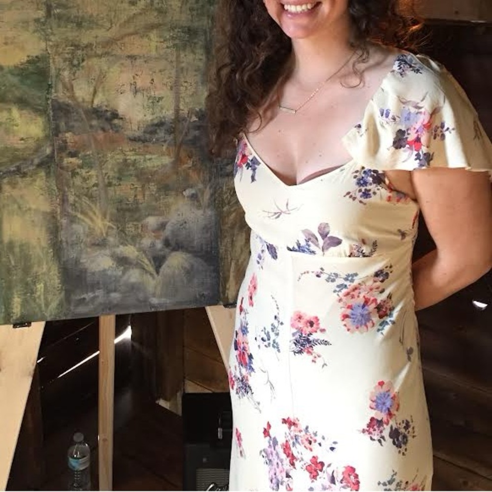 Full length floral dress